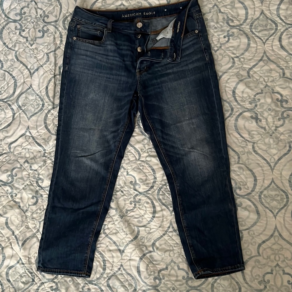 American Eagle Tomgirl jeans size 12 short button ups